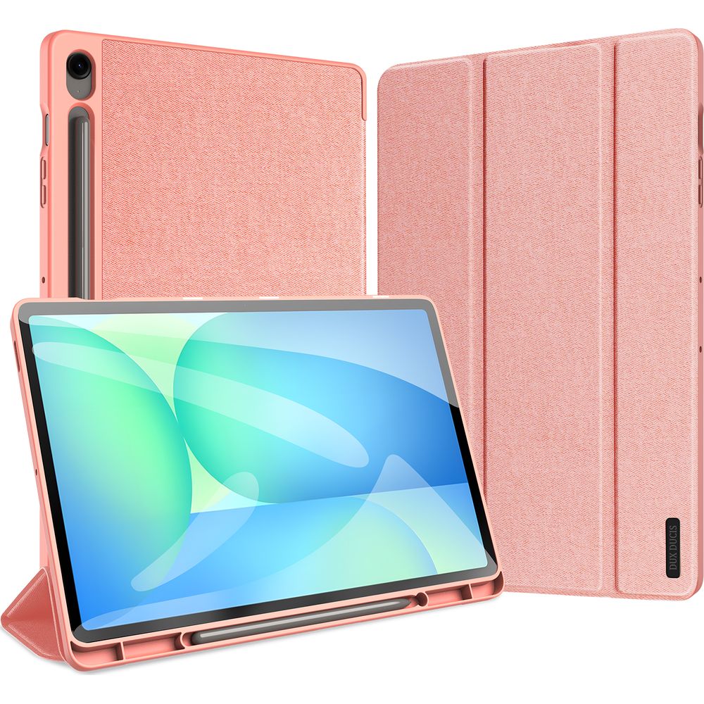 Etui z klapką Dux Ducis Domo do Samsung Galaxy Tab S10 FE Plus, różowe.